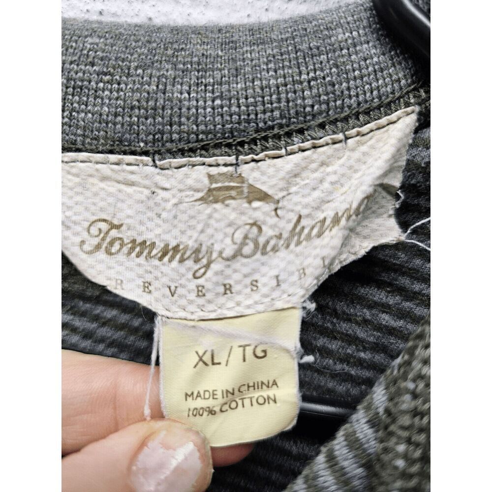Tommy Bahama Pullover Sweater Mens Reversible 1/4 Zip Mock Neck Green xl - Picture 3 of 5